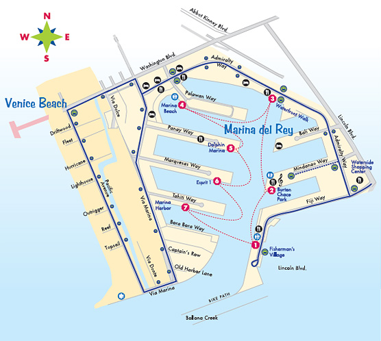 WaterBus Stops in Marina del Rey